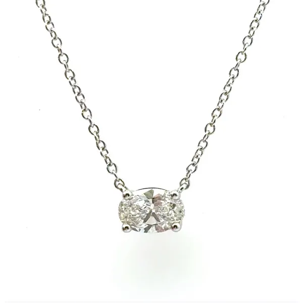 Oval Lab Grown Diamond Solitaire Necklace Peter & Co. Jewelers Avon Lake, OH