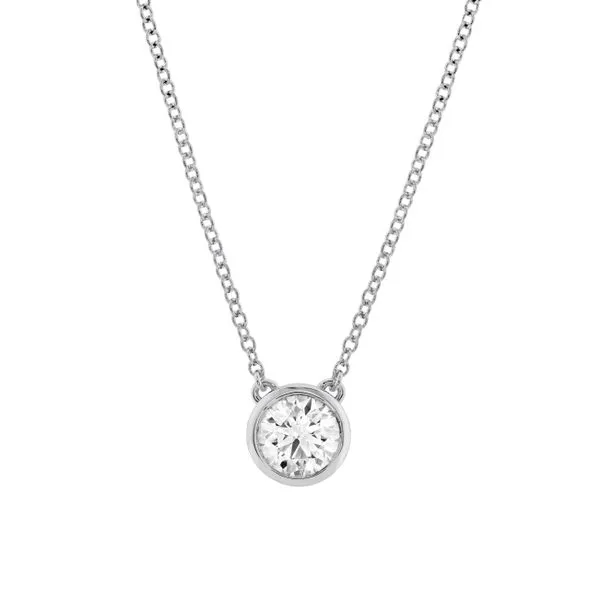 Hearts On Fire 1/2ct Bezel Solitare Necklace Image 2 Peter & Co. Jewelers Avon Lake, OH