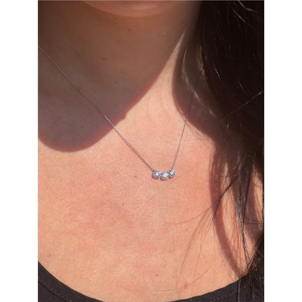 3-Stone Diamond Necklace Image 3 Peter & Co. Jewelers Avon Lake, OH