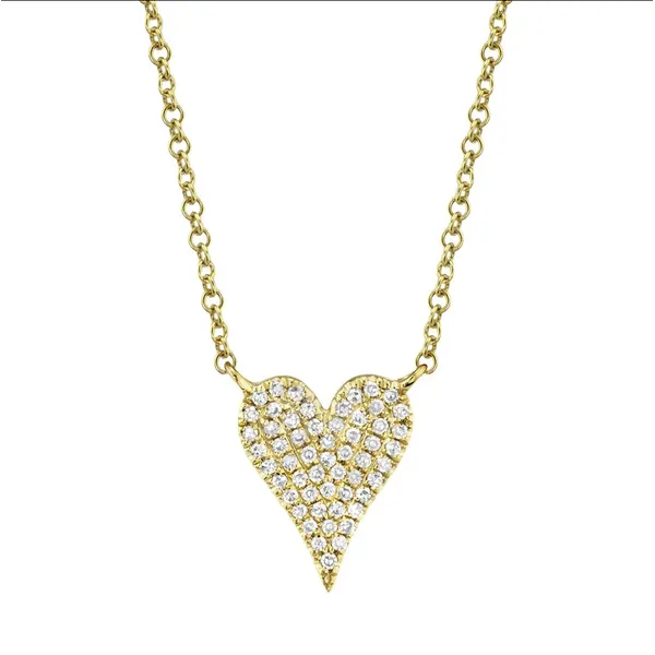 Shy Creation Diamond Pave Heart Necklace Peter & Co. Jewelers Avon Lake, OH