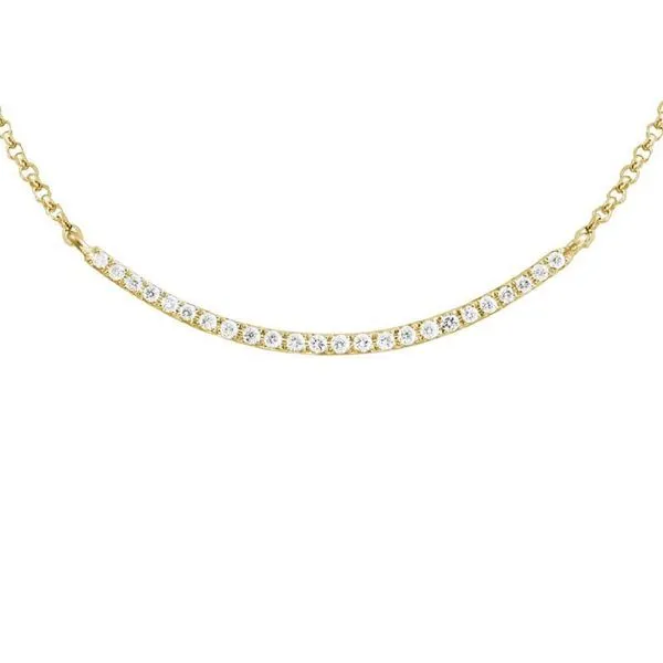 Diamond Curved Bar Necklace Peter & Co. Jewelers Avon Lake, OH
