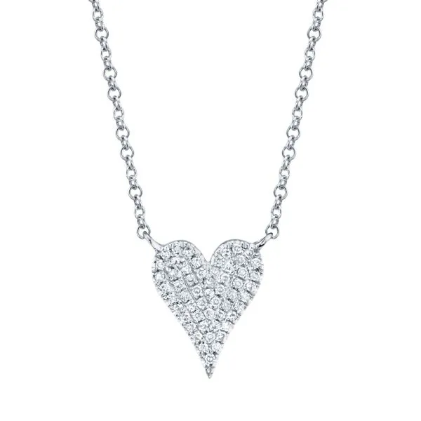 Shy Creation Pave Heart Necklace 0.11ctw Peter & Co. Jewelers Avon Lake, OH