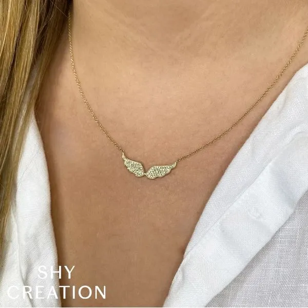 Shy Creation Angel Wings Necklace Image 2 Peter & Co. Jewelers Avon Lake, OH