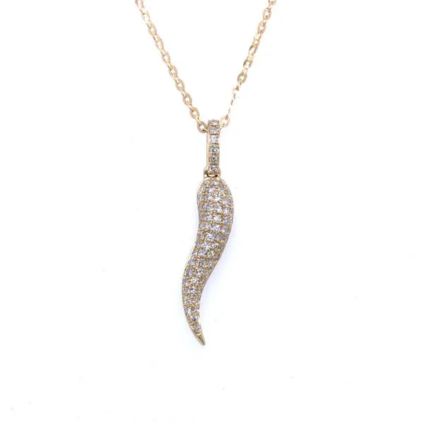 Italian Horn Diamond Necklace Peter & Co. Jewelers Avon Lake, OH