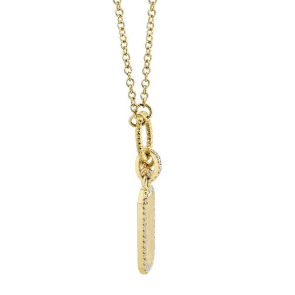 Shy Creation Diamond Dog Tag Necklace Image 2 Peter & Co. Jewelers Avon Lake, OH