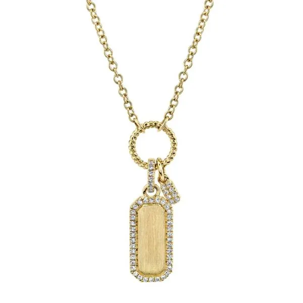 Shy Creation Diamond Dog Tag Necklace Peter & Co. Jewelers Avon Lake, OH