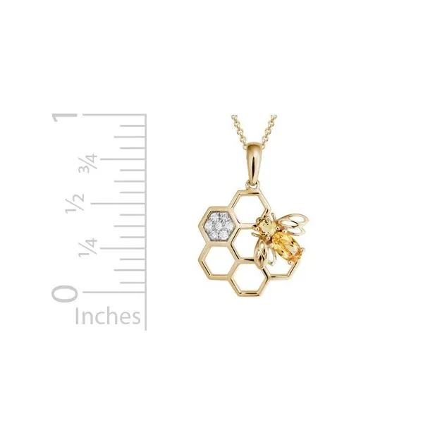 Diamond & Citrine Honeycomb Necklace Image 2 Peter & Co. Jewelers Avon Lake, OH
