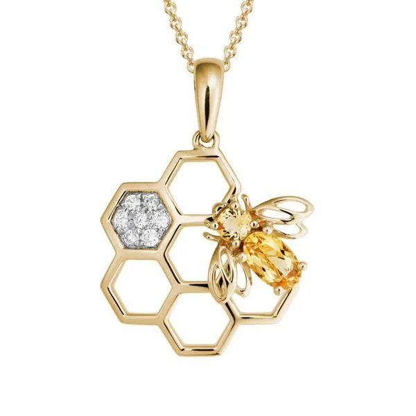 Diamond & Citrine Honeycomb Necklace Peter & Co. Jewelers Avon Lake, OH