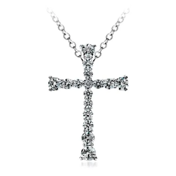 Hearts On Fire Divine Journey Cross Pendant 1/4ctw Image 2 Peter & Co. Jewelers Avon Lake, OH