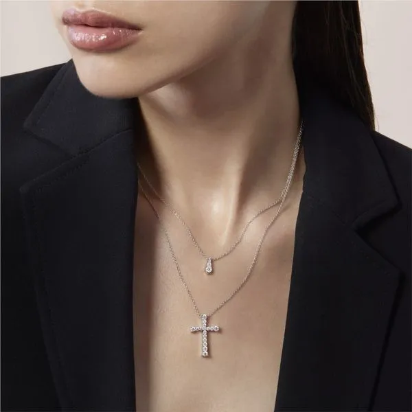Hearts On Fire Divine Journey Cross Pendant 1/4ctw Image 3 Peter & Co. Jewelers Avon Lake, OH