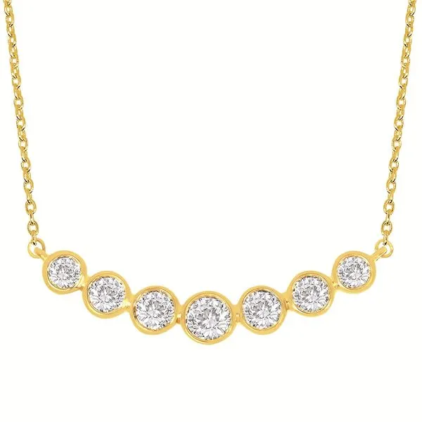 Bezel Diamond Bar Necklace 1ctw Peter & Co. Jewelers Avon Lake, OH