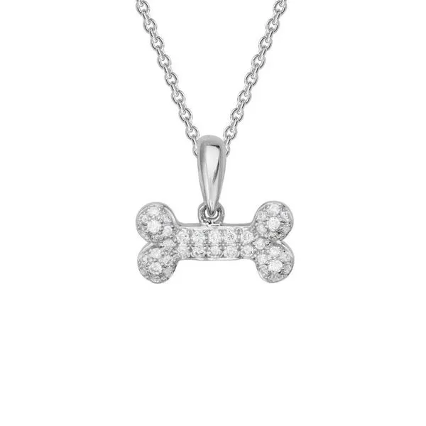 Diamond Dog Bone Necklace Peter & Co. Jewelers Avon Lake, OH