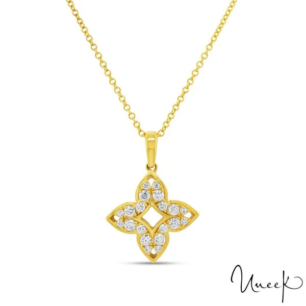 Uneek Quatrefoil Inspired Diamond Necklace Peter & Co. Jewelers Avon Lake, OH