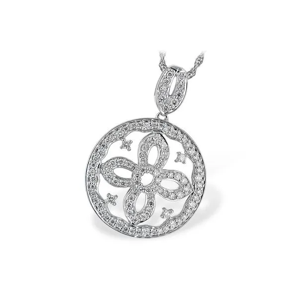 Diamond Floral Medallion Necklace Peter & Co. Jewelers Avon Lake, OH