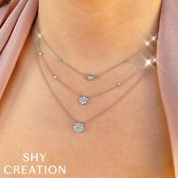 Shy Creation Diamond Pear Necklace Image 4 Peter & Co. Jewelers Avon Lake, OH