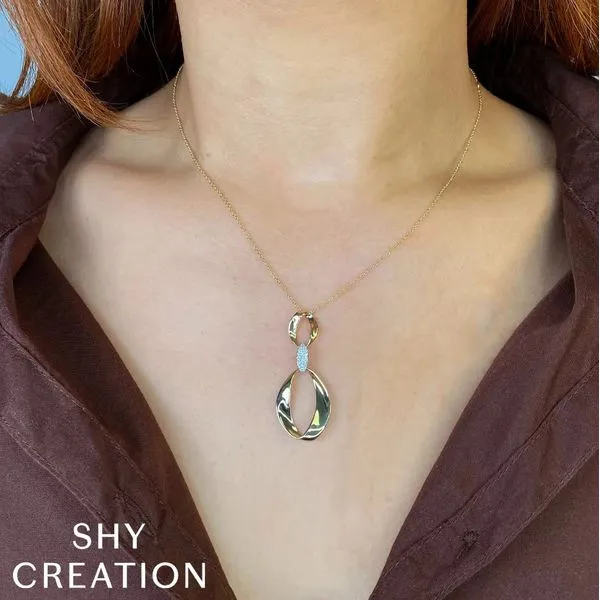 Shy Creation Diamond Mobius Necklace Image 2 Peter & Co. Jewelers Avon Lake, OH