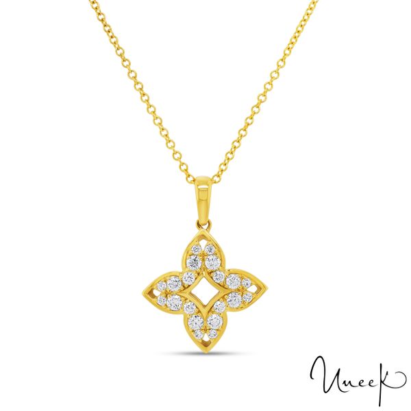 Uneek Quatrefoil Inspired Diamond Necklace Peter & Co. Jewelers Avon Lake, OH
