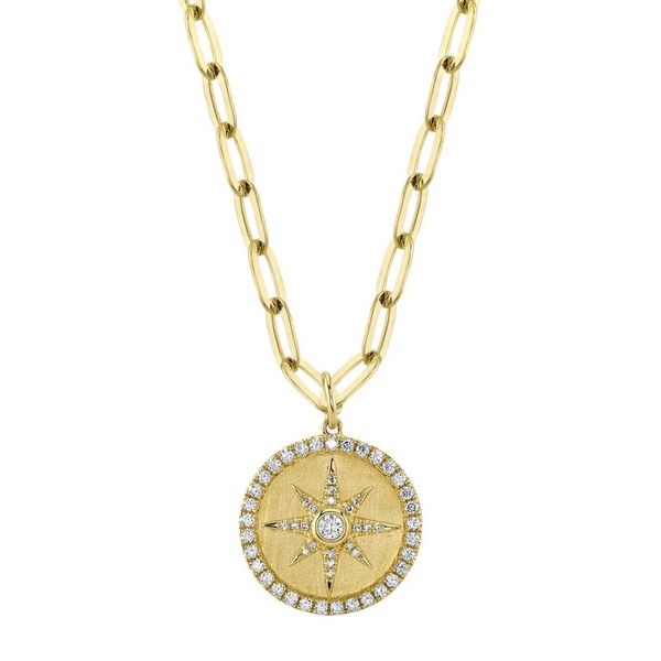 Shy Creation Diamond Star Paper Clip Link Necklace Peter & Co. Jewelers Avon Lake, OH