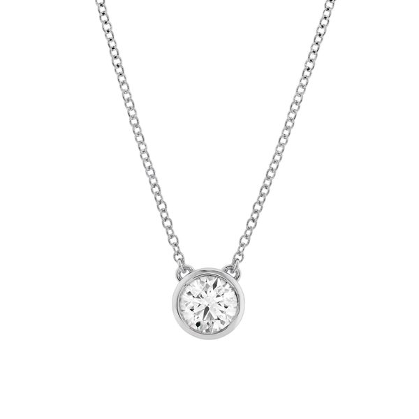 Hearts On Fire Bezel Solitaire Necklace- 1/4ct Image 2 Peter & Co. Jewelers Avon Lake, OH