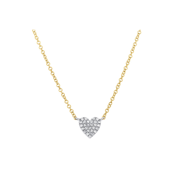 Shy Creation Diamond Pavé Heart Necklace Peter & Co. Jewelers Avon Lake, OH