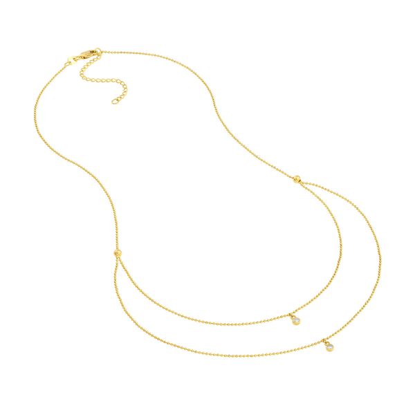 Double Strand Diamond Necklace Image 2 Peter & Co. Jewelers Avon Lake, OH