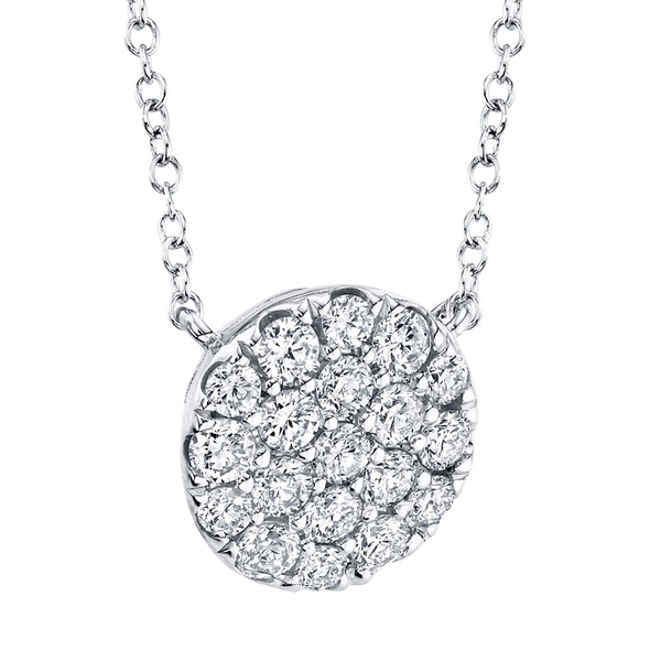 Shy Creation Pave Circle Necklace Image 5 Peter & Co. Jewelers Avon Lake, OH