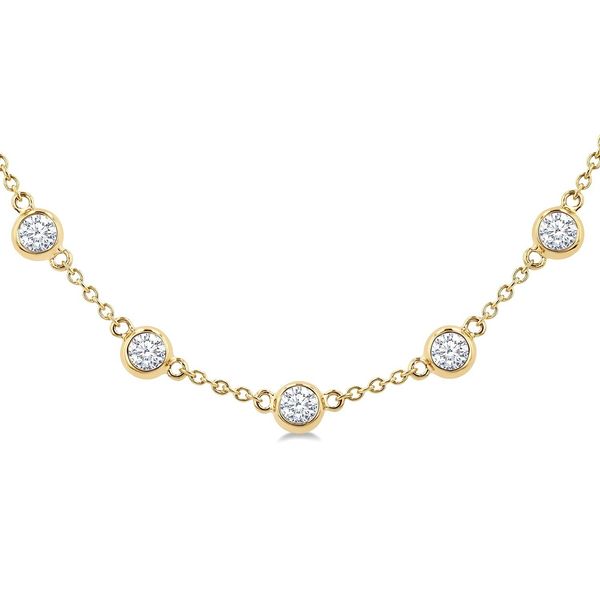 Bezel-Set Diamond Station Necklace 3-ctw Image 3 Peter & Co. Jewelers Avon Lake, OH