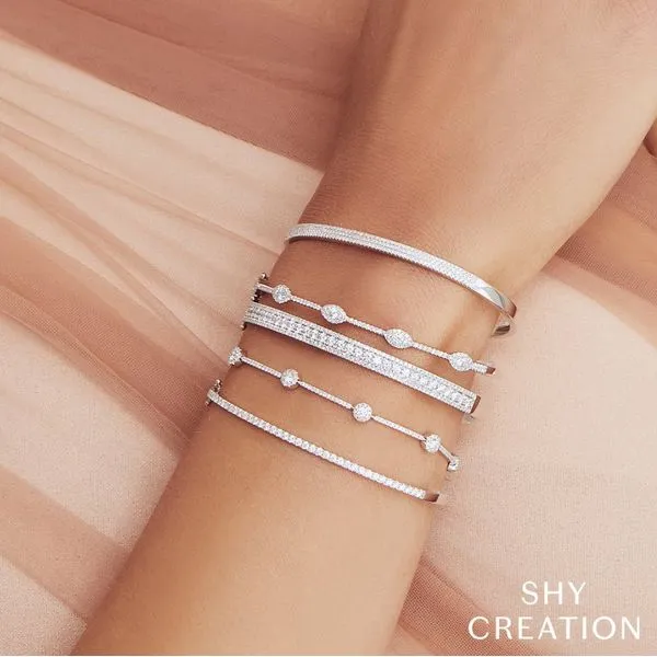 Shy Creation Diamond Pave Bangle Image 4 Peter & Co. Jewelers Avon Lake, OH