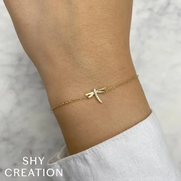 Shy Creation Diamond Dragonfly Bracelet Image 3 Peter & Co. Jewelers Avon Lake, OH