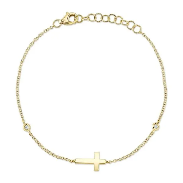 Shy Creation Diamond Bezel Cross Bracelet Peter & Co. Jewelers Avon Lake, OH
