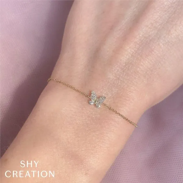 Shy Creation Diamond Butterfly Bracelet Image 2 Peter & Co. Jewelers Avon Lake, OH
