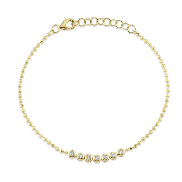 Shy Creation Diamond Bezel Faceted Ball Chain Bracelet Peter & Co. Jewelers Avon Lake, OH