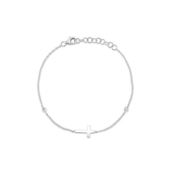Shy Creation Diamond Bezel Cross Bracelet Peter & Co. Jewelers Avon Lake, OH