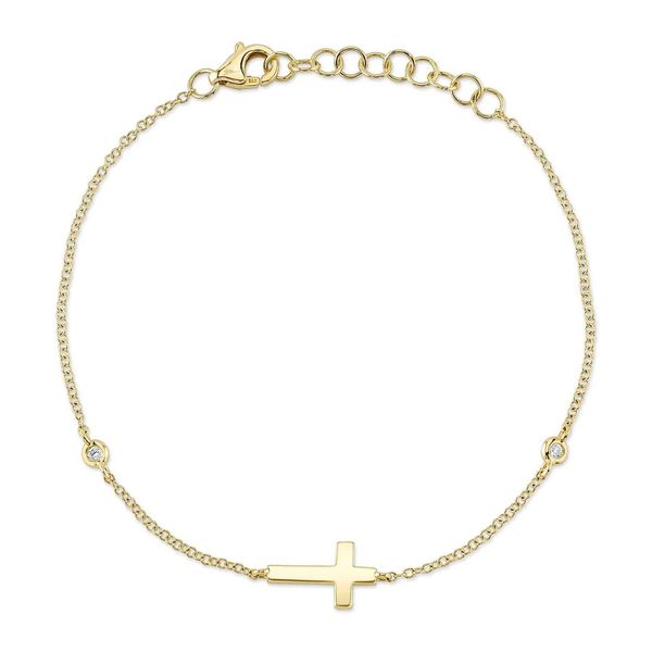 Shy Creation Diamond Bezel Cross Bracelet Peter & Co. Jewelers Avon Lake, OH