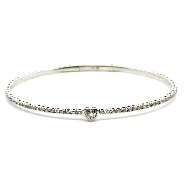 Flexible Diamond Heart Bangle 0.68ctw Image 2 Peter & Co. Jewelers Avon Lake, OH