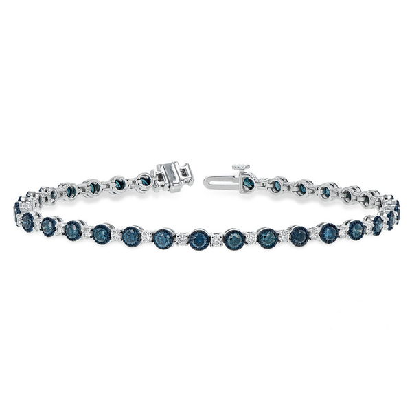 Blue & White Diamond Tennis Bracelet, 3.17ctw Peter & Co. Jewelers Avon Lake, OH