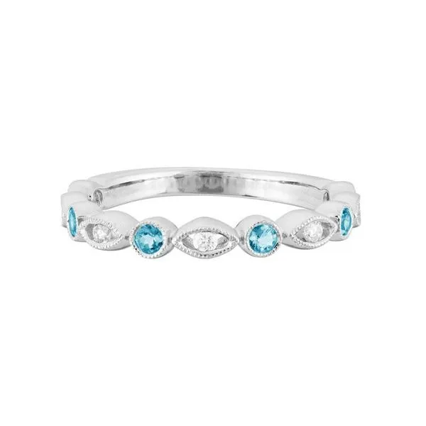 Diamond & Blue Topaz Birthstone Stackable Band Peter & Co. Jewelers Avon Lake, OH