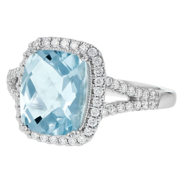 Aquamarine and Diamond Ring Image 2 Peter & Co. Jewelers Avon Lake, OH