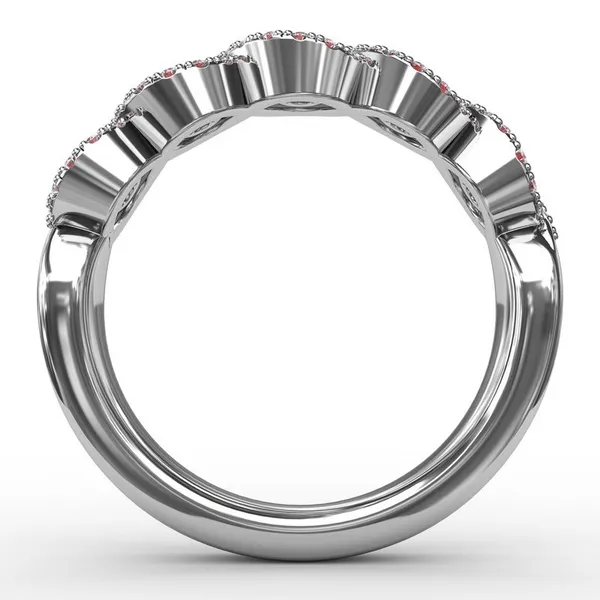 Fana Ruby and Diamond Twist Band Image 3 Peter & Co. Jewelers Avon Lake, OH