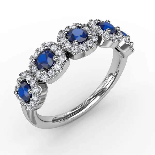 Fana Blossoming Love Sapphire and Diamond Band Image 2 Peter & Co. Jewelers Avon Lake, OH