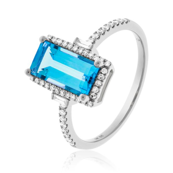Blue Topaz & Diamond Ring Peter & Co. Jewelers Avon Lake, OH