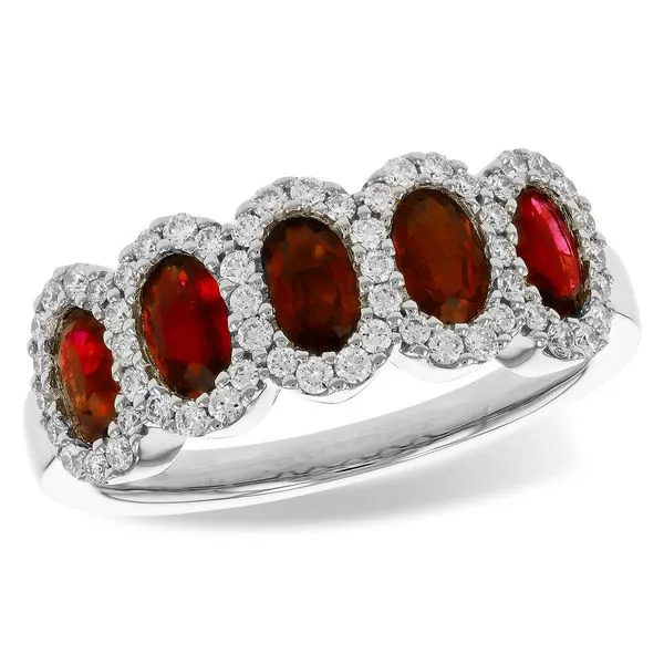 Ruby & Diamond Five-Stone Ring Peter & Co. Jewelers Avon Lake, OH