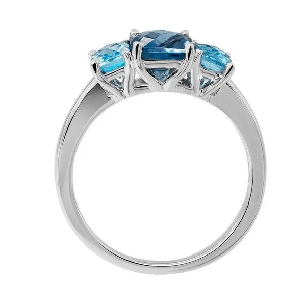 Blue Topaz Three-Stone Ring Image 2 Peter & Co. Jewelers Avon Lake, OH