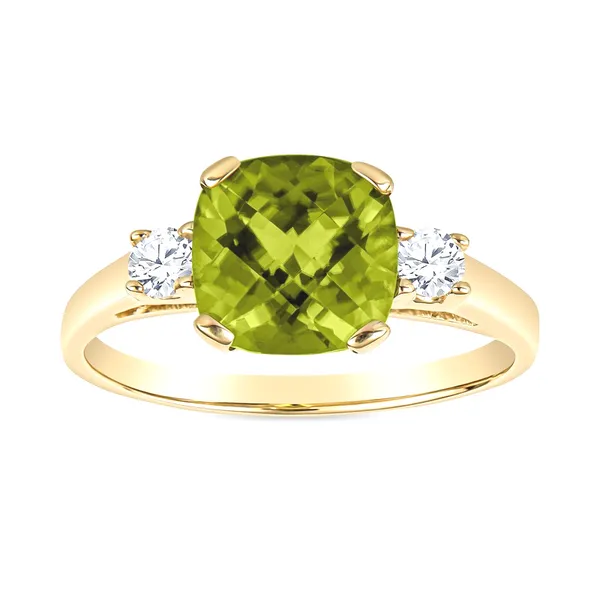 Peridot & Diamond Three Stone Ring Peter & Co. Jewelers Avon Lake, OH