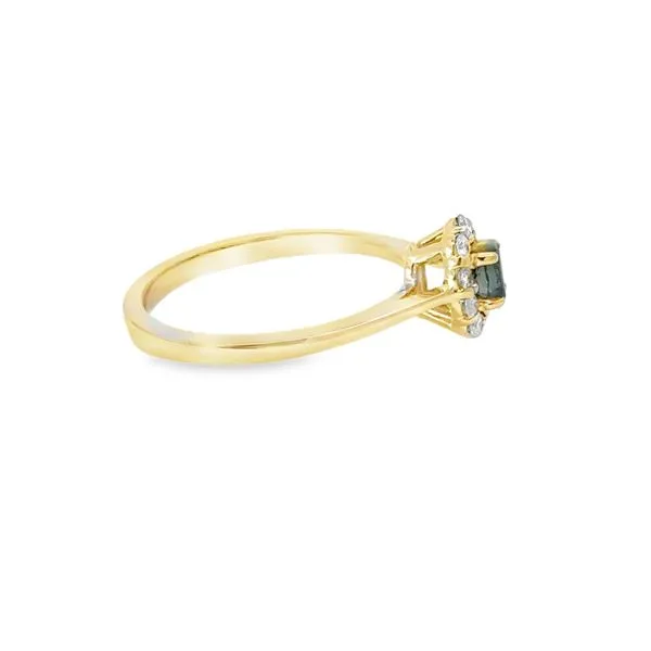 Alexandrite Diamond Halo Ring Image 2 Peter & Co. Jewelers Avon Lake, OH