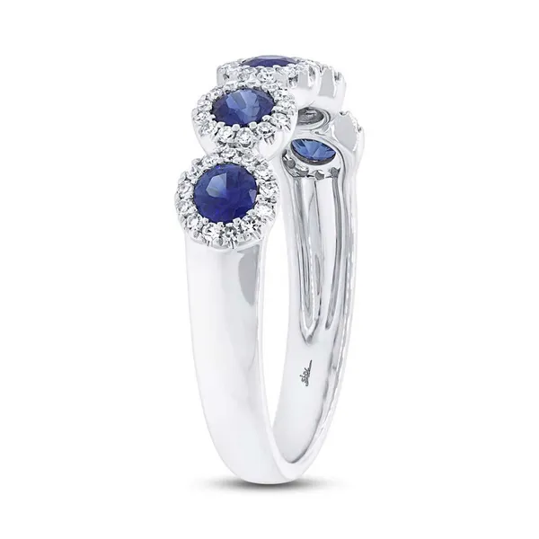Shy Creation Diamond & Blue Sapphire Band Image 4 Peter & Co. Jewelers Avon Lake, OH