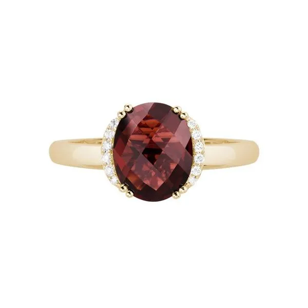 Garnet & Diamond Ring Peter & Co. Jewelers Avon Lake, OH