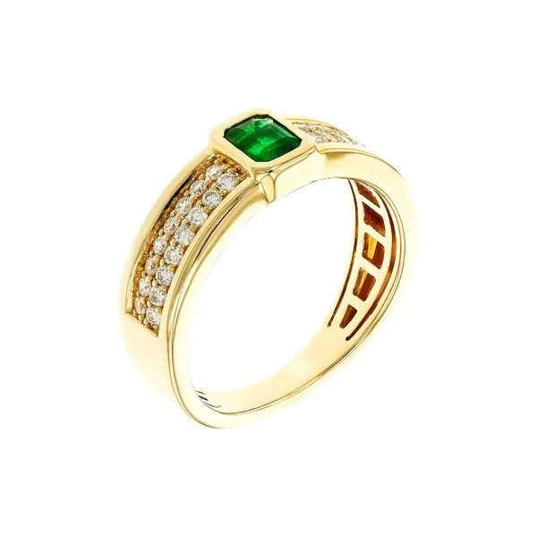 Emerald & Diamond Ring Image 2 Peter & Co. Jewelers Avon Lake, OH