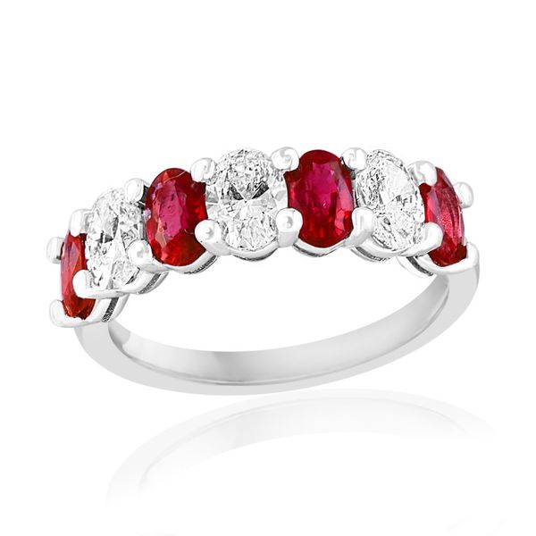 Ruby & Diamond Alternating Ring Peter & Co. Jewelers Avon Lake, OH