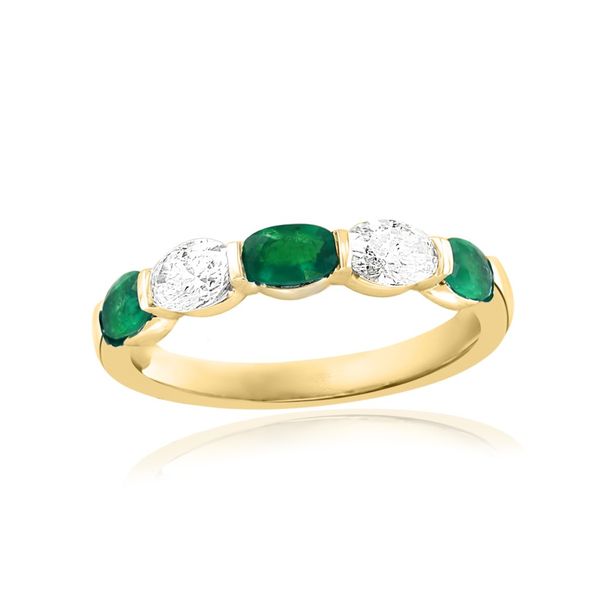 Emerald & Diamond 5-Stone Ring Peter & Co. Jewelers Avon Lake, OH